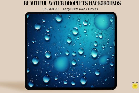 Blue Backgrounds with Water Drops: A Versatile Design Asset