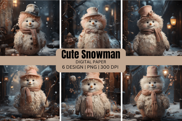 Cute Snowman Backgrounds: A Winter Design Asset for Every Project