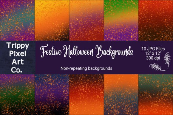 Jewel-Toned Halloween Backgrounds for Your Projects