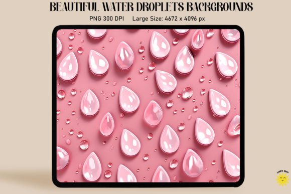 Light Pink Water Drops Backgrounds: A Design Asset