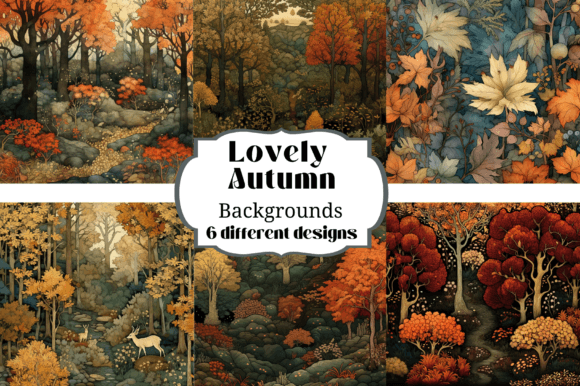 Lovely Autumn Backgrounds Illustrations: 6 Designs for Your Projects