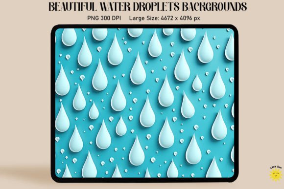 Pastel Blue Water Drops Backgrounds: A Calming Digital Canvas