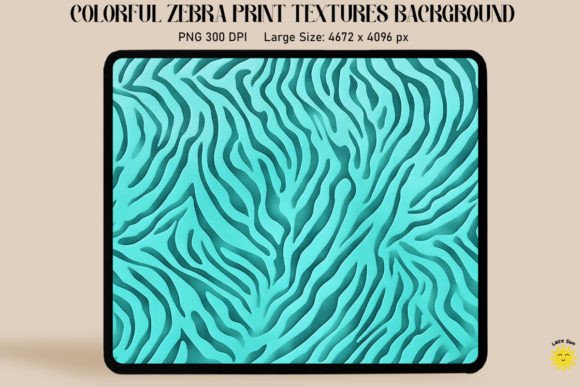 Pastel Turquoise Zebra Print Backgrounds: A Modern Design Asset