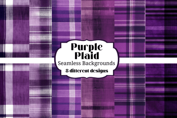 Purple Plaid Flannel Backgrounds: Cozy Seamless Patterns for Crafts