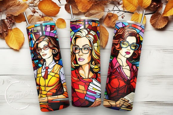 Retro Teacher Stained Glass Backgrounds: A Creative Asset Guide