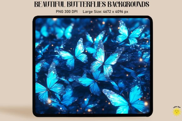 Sparkly Blue Butterflies Backgrounds: Elevate Your Designs