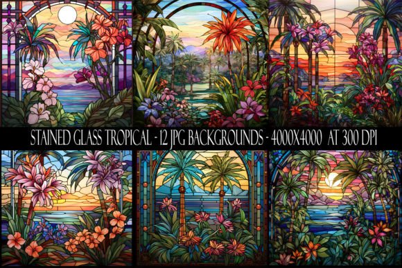Stained Glass Tropical Backgrounds: A Designer's Take