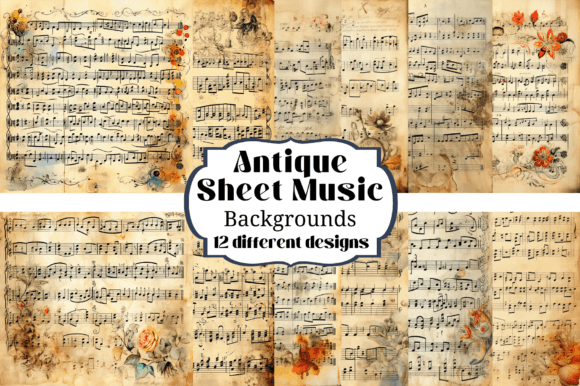 Timeless Texture: Using Antique Sheet Music Backgrounds