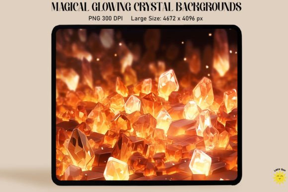 Unleash Vibrant Energy with Magical Orange Crystal Backgrounds