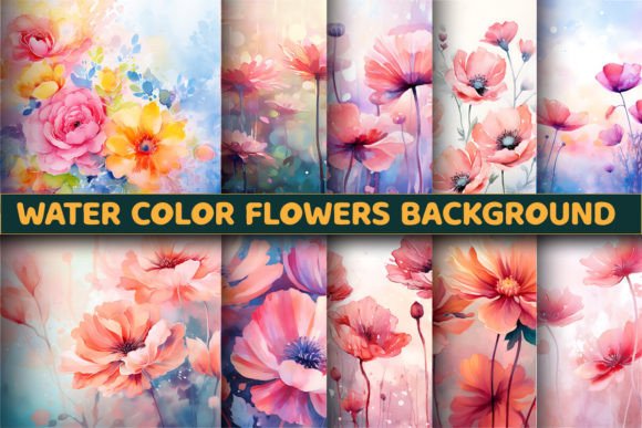 Water Color Flowers Backgrounds: A Versatile Digital Asset for Creatives