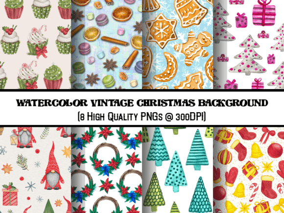 Watercolor Vintage Christmas Backgrounds: A Designer's Secret Weapon
